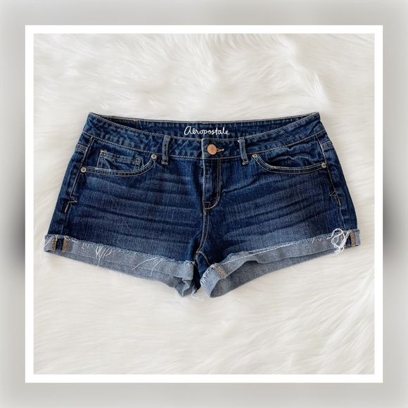 Aeropostale Pants - Aeropostale Dark Wash Shorty Denim Jean Shorts 8
